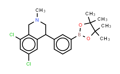 CAS No. 1870821-34-3, 6,8-dichloro-2-methyl-4-[3-(tetramethyl-1,3,2-dioxaborolan-2-yl)phenyl]-1,2,3,4-tetrahydroisoquinoline
