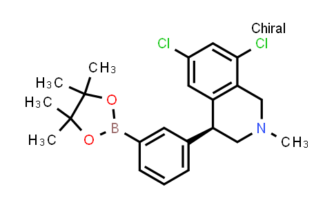 CAS No. 1870821-35-4, (4S)-6,8-dichloro-2-methyl-4-[3-(tetramethyl-1,3,2-dioxaborolan-2-yl)phenyl]-1,2,3,4-tetrahydroisoquinoline