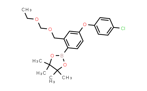 CAS No. 1187189-79-2, 2-[4-(4-chlorophenoxy)-2-(ethoxymethoxymethyl)phenyl]-4,4,5,5-tetramethyl-1,3,2-dioxaborolane