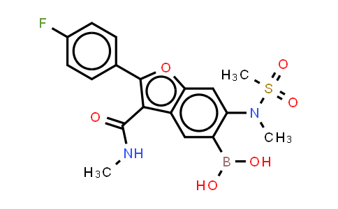 CAS No. 1621705-60-9, [2-(4-fluorophenyl)-3-(methylcarbamoyl)-6-(N-methylmethanesulfonamido)-1-benzofuran-5-yl]boronic acid