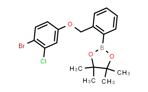 CAS No. 2246683-91-8, 2-[2-[(4-bromo-3-chloro-phenoxy)methyl]phenyl]-4,4,5,5-tetramethyl-1,3,2-dioxaborolane