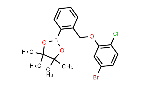 CAS No. 2246839-74-5, 2-[2-[(5-bromo-2-chloro-phenoxy)methyl]phenyl]-4,4,5,5-tetramethyl-1,3,2-dioxaborolane