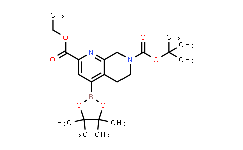 MC843767 | 2201075-98-9 | O7-tert-butyl O2-ethyl 4-(4,4,5,5-tetramethyl-1,3,2-dioxaborolan-2-yl)-6,8-dihydro-5H-1,7-naphthyridine-2,7-dicarboxylate