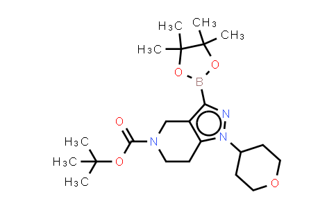 CAS No. 2158267-67-3, tert-butyl 1-(oxan-4-yl)-3-(tetramethyl-1,3,2-dioxaborolan-2-yl)-1H,4H,5H,6H,7H-pyrazolo[4,3-c]pyridine-5-carboxylate