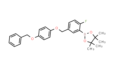 CAS No. 2246909-92-0, 2-[5-[(4-benzyloxyphenoxy)methyl]-2-fluoro-phenyl]-4,4,5,5-tetramethyl-1,3,2-dioxaborolane