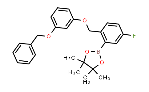 DY843770 | 2246606-64-2 | 2-[2-[(3-benzyloxyphenoxy)methyl]-5-fluoro-phenyl]-4,4,5,5-tetramethyl-1,3,2-dioxaborolane