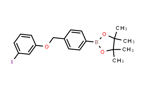 CAS No. 2246664-83-3, 2-[4-[(3-iodophenoxy)methyl]phenyl]-4,4,5,5-tetramethyl-1,3,2-dioxaborolane