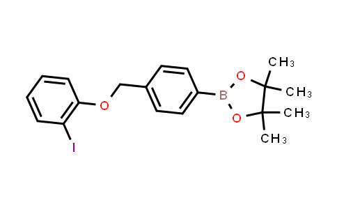 CAS No. 2246894-35-7, 2-[4-[(2-iodophenoxy)methyl]phenyl]-4,4,5,5-tetramethyl-1,3,2-dioxaborolane
