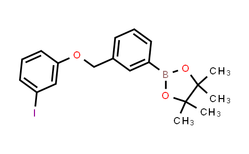 CAS No. 2246905-61-1, 2-[3-[(3-iodophenoxy)methyl]phenyl]-4,4,5,5-tetramethyl-1,3,2-dioxaborolane