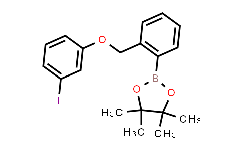 CAS No. 2246832-19-7, 2-[2-[(3-iodophenoxy)methyl]phenyl]-4,4,5,5-tetramethyl-1,3,2-dioxaborolane