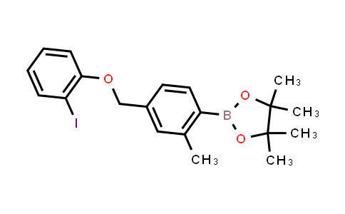 CAS No. 2417438-74-3, 2-[4-[(2-iodophenoxy)methyl]-2-methyl-phenyl]-4,4,5,5-tetramethyl-1,3,2-dioxaborolane