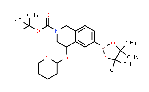 CAS No. 1613147-98-0, tert-butyl 4-tetrahydropyran-2-yloxy-6-(4,4,5,5-tetramethyl-1,3,2-dioxaborolan-2-yl)-3,4-dihydro-1H-isoquinoline-2-carboxylate