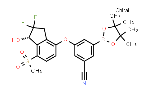 DY843792 | 2656386-70-6 | 3-[(1S)-2,2-difluoro-1-hydroxy-7-methylsulfonyl-indan-4-yl]oxy-5-(4,4,5,5-tetramethyl-1,3,2-dioxaborolan-2-yl)benzonitrile