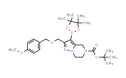 DY843794 | 2489245-66-9 | tert-butyl 2-[(4-methoxyphenyl)methoxymethyl]-3-(4,4,5,5-tetramethyl-1,3,2-dioxaborolan-2-yl)-6,7-dihydro-4H-pyrazolo[1,5-a]pyrazine-5-carboxylate