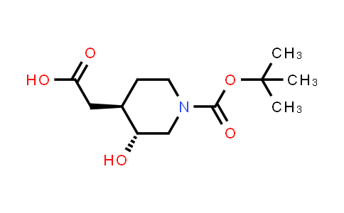 396729-65-0 | 2-[trans-1-[(tert-butoxy)carbonyl]-3-hydroxypiperidin-4-yl]acetic acid