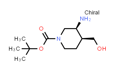 CAS No. 370881-94-0, tert-butyl (3S,4S)-3-amino-4-(hydroxymethyl)piperidine-1-carboxylate