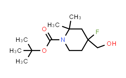 DY845690 | 2387596-01-0 | tert-butyl 4-fluoro-4-(hydroxymethyl)-2,2-dimethyl-piperidine-1-carboxylate
