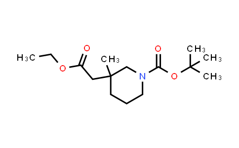MC845906 | 2122478-35-5 | tert-butyl 3-(2-ethoxy-2-oxo-ethyl)-3-methyl-piperidine-1-carboxylate