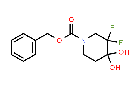 CAS No. 2375194-22-0, benzyl 3,3-difluoro-4,4-dihydroxypiperidine-1-carboxylate