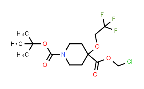 2137704-43-7 | O1-tert-butyl O4-(chloromethyl) 4-(2,2,2-trifluoroethoxy)piperidine-1,4-dicarboxylate