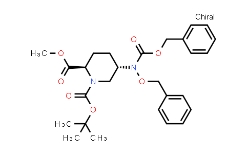 2387564-25-0 | O1-tert-butyl O2-methyl (2R,5S)-5-[benzyloxy(benzyloxycarbonyl)amino]piperidine-1,2-dicarboxylate
