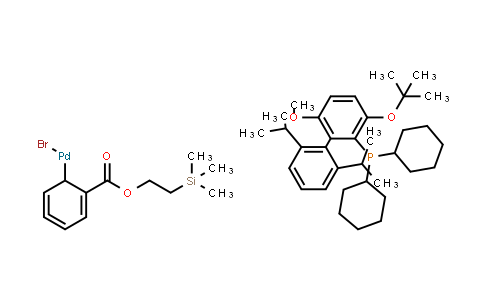 2489525-81-5 | bromo-[6-(2-trimethylsilylethoxycarbonyl)cyclohexa-2,3,5-trien-1-yl]palladium;[6-tert-butoxy-2-(2,6-diisopropylphenyl)-3-methoxy-phenyl]-dicyclohexyl-phosphane