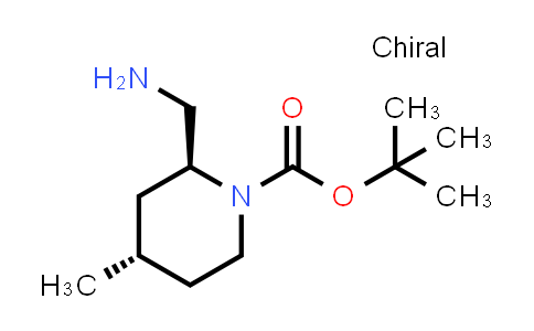 2744061-67-2 | 1-Piperidinecarboxylic acid, 2-(aminomethyl)-4-methyl-, 1,1-dimethylethyl ester, (2R,4R)-rel-