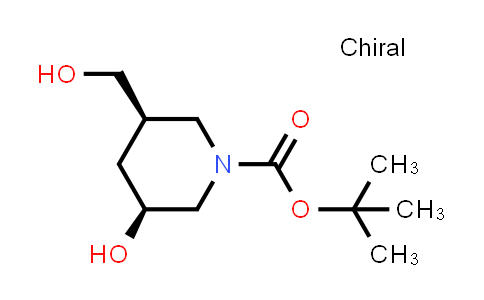 955028-52-1 | 1-Piperidinecarboxylic acid, 3-hydroxy-5-(hydroxymethyl)-, 1,1-dimethylethyl ester, (3R,5S)-rel-