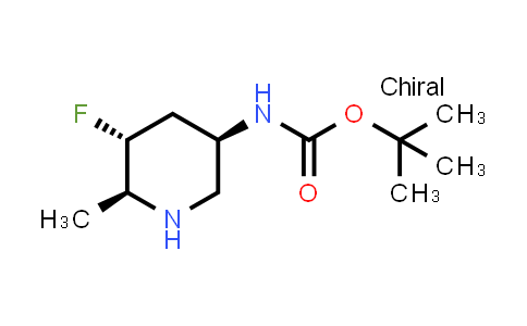 2734868-03-0 | Carbamic acid, N-[(3R,5R,6S)-5-fluoro-6-methyl-3-piperidinyl]-, 1,1-dimethylethyl ester, rel-