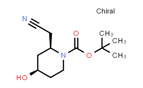 DY848653 | 2945908-06-3 | 1-Piperidinecarboxylic acid, 2-(cyanomethyl)-4-hydroxy-, 1,1-dimethylethyl ester, (2R,4R)-