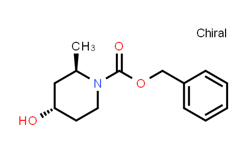 CAS No. 1290191-60-4, benzyl (2R,4S)-4-hydroxy-2-methylpiperidine-1-carboxylate