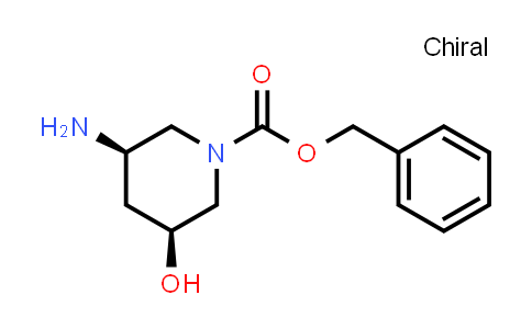 CAS No. 2382401-81-0, benzyl (3R,5S)-3-amino-5-hydroxypiperidine-1-carboxylate