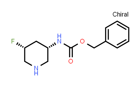 CAS No. 2920206-24-0, benzyl N-[(3S,5R)-5-fluoro-3-piperidyl]carbamate