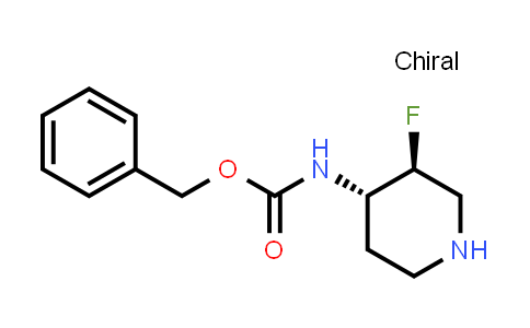 CAS No. 1434127-00-0, benzyl N-[(3S,4S)-3-fluoro-4-piperidyl]carbamate