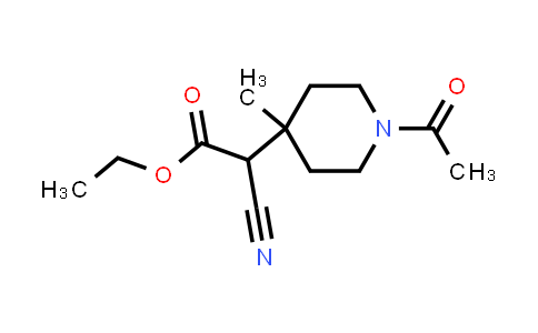 CAS No. 2986683-72-9, ethyl 2-(1-acetyl-4-methylpiperidin-4-yl)-2-cyanoacetate
