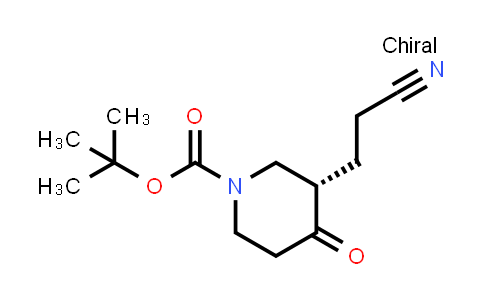 CAS No. 2828312-67-8, tert-butyl (3S)-3-(2-cyanoethyl)-4-oxopiperidine-1-carboxylate