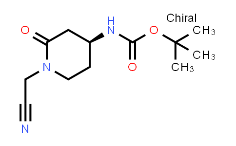 CAS No. 2841541-43-1, tert-butyl N-[(4S)-1-(cyanomethyl)-2-oxopiperidin-4-yl]carbamate