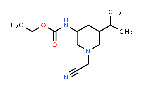 CAS No. 1555694-71-7, Carbamic acid, N-[1-(cyanomethyl)-5-(1-methylethyl)-3-piperidinyl]-, ethyl ester