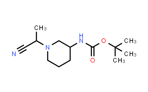 CAS No. 1797966-01-8, Carbamic acid, N-[1-(1-cyanoethyl)-3-piperidinyl]-, 1,1-dimethylethyl ester