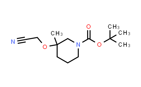 CAS No. 1546296-27-8, 1-Piperidinecarboxylic acid, 3-(cyanomethoxy)-3-methyl-, 1,1-dimethylethyl ester
