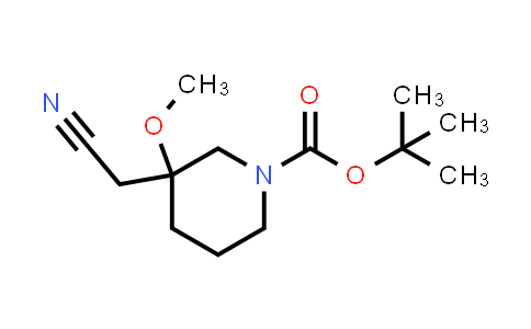 CAS No. 2119413-56-6, 1-Piperidinecarboxylic acid, 3-(cyanomethyl)-3-methoxy-, 1,1-dimethylethyl ester