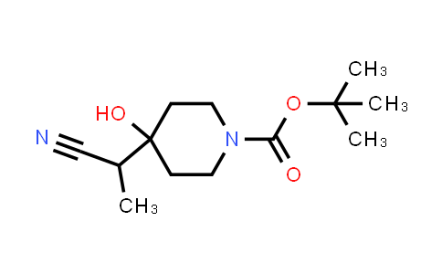 CAS No. 2112920-91-7, 1-Piperidinecarboxylic acid, 4-(1-cyanoethyl)-4-hydroxy-, 1,1-dimethylethyl ester