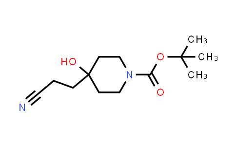 CAS No. 2091029-01-3, 1-Piperidinecarboxylic acid, 4-(2-cyanoethyl)-4-hydroxy-, 1,1-dimethylethyl ester