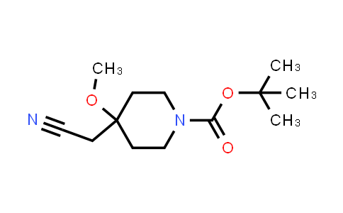 CAS No. 1643500-28-0, 1-Piperidinecarboxylic acid, 4-(cyanomethyl)-4-methoxy-, 1,1-dimethylethyl ester