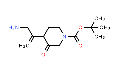 CAS No. 2355072-73-8, tert-butyl 4-(3-aminoprop-1-en-2-yl)-3-oxopiperidine-1-carboxylate