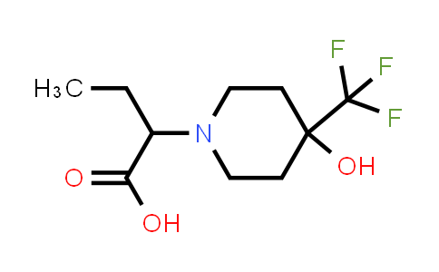 CAS No. 2000503-52-4, 2-[4-hydroxy-4-(trifluoromethyl)piperidin-1-yl]butanoic acid
