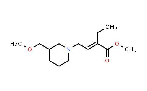 CAS No. 1982491-58-6, methyl 2-ethyl-4-[3-(methoxymethyl)piperidin-1-yl]but-2-enoate