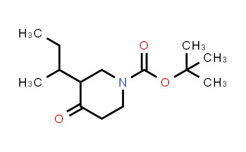 CAS No. 1701554-73-5, tert-butyl 4-oxo-3-sec-butyl-piperidine-1-carboxylate