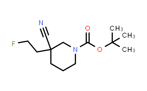 DY849263 | 1882323-70-7 | 1-Piperidinecarboxylic acid, 3-cyano-3-(2-fluoroethyl)-, 1,1-dimethylethyl ester