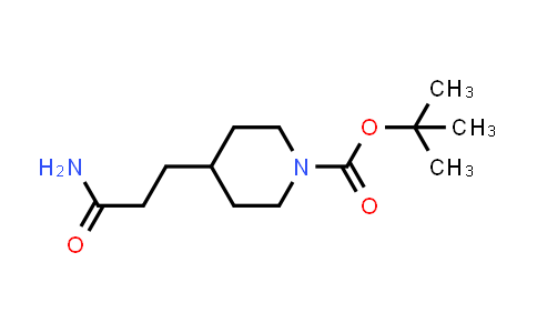 CAS No. 782493-65-6, tert-butyl 4-(2-carbamoylethyl)piperidine-1-carboxylate